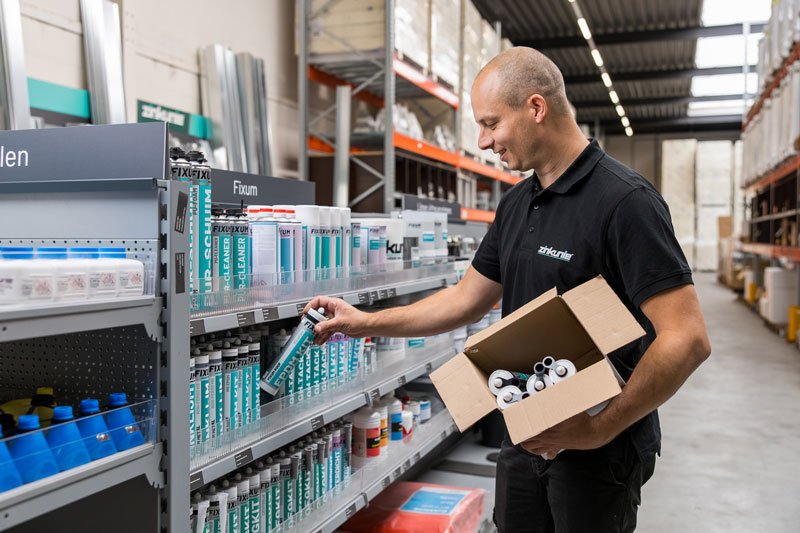 Zinkunie schappen filiaal