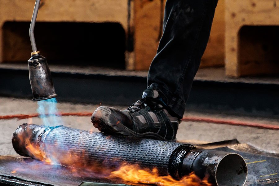 Bitumen branden test